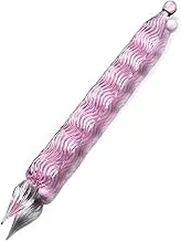Number72 Glass Dip Pen, Handmade Glass Signature Pen Artist Ink Pen Vintage Dip Ink Pen Crystal Writing Gift Pen (Pink)