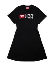 Diesel Kids Dempy Logo Printed Dress 8Y,14Y Black