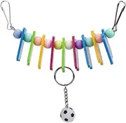 Colorful Plastic Iron Pet Parrot Football Chewing Biting Hanging Swing Toy Bird Cage Accessories for Birds Cage