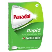 Panadol Rapid 10 Caplets Fast & Effective Pain Relief Handipak Paracetamol 500mg
