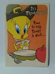 Looney Tunes Tweety Thanksgiving greeting card 5.5"x8" (UPC: 070000214639) (new)