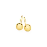 9ct Gold 8mm Euroball Earrings