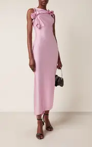 [Coperni] Asymmetric Rosette-Detailed Satin Gown