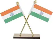 print fobia Indian Flag for Car Dashboard, Flag for Office Table, Flag for Study Table (Car Dashboard Flag)_am