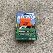 Nerf Minecraft Snow Golem Mini Blaster With 2 Elite Soft Darts - New Unused