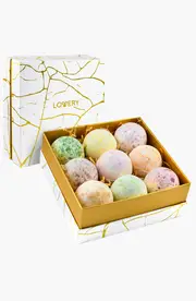 Lovery Marble Bath Bombs 9-Piece Set in White /Gold at Nordstrom One Size White/Gold
