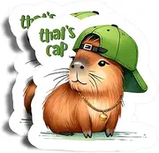 That's Cap Magnet - 5" On Longest Side - Cute Funny Capybara - 2 Pack - Thick Strong Magnet - Magnet for Fridge, Toolbox, Cars - Made in USA - PLDFMAG0784