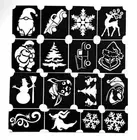 glitter tattoo bm2024 set christmas designs tree car GLITTERTATTOO 16 stencils