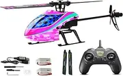 F03 RC Helicopter 4Channel 2.4Ghz Remote Control with 6-Axis Gyro and Altitude Hold and One Key Take Off for Beginner RTF (Purple)