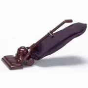 Dollhouse Miniature VACUUM CLEANER 3.75" Tall 1:12 Scale Cast METAL & FABRIC BAG