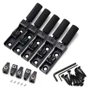 5 String Single String Bass Bridge Headless Individual Bridges and Nuts Black