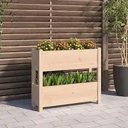 Raised Garden Bed, Elevated Planter Box Plant Container 77x25x66 cm Solid Wood Pine