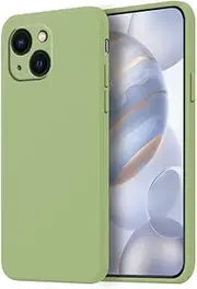 HONLEN Case for iPhone 13 Mini, Protective Case, 5.4 Inch Liquid TPU Silicone Mobile Phone Case with Drop Protection, Scratch-Resistant and Non-Slip Silicone Cover, Matcha Green
