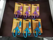 6 Pack of Fiskars Blunt Tip Safety Edge Kids School Scissors w/ Eraser Sheath