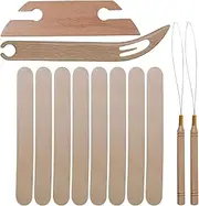 Weaving Shuttle - Polished Wooden Inkle Shuttle, Beveled Edge Knitting Tool | Weaving Kit with Ergonomic Handle, Handcrafted Accessory for Textile Art, Yarn Craft and Traditional Weaving