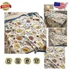 Soft Bohemian Mandala Throw Blanket for Sofa & Bed - 100% Cotton, Quick Dry
