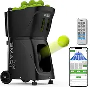 PT-Smart PRO Tennis Ball Machine with Remote Control | Automatic Tennis Ball Launcher 12-75MPH | Tennis Training Equipment with Top/Back/Side Spin | Tennis Practice Machine 100+ Balls