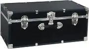 Seward Trunk College Dorm and Camp Storage Footlocker, Black, 80cm, New