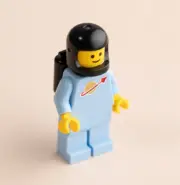 LEGO BABY BLUE & BLACK CLASSIC SPACE SPACEMAN RETRO MINIFIGURE ASTRONAUT GIFT