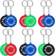 [Tondiamo] Barbell Keychain Silicone Weightlifting Gym Keychain Powerlifting Gifts Gym Decor for Gym Lovers Fitness Accessories