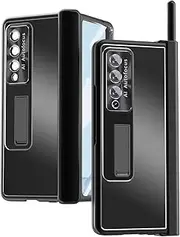 [YukeTop] Case for Samsung Galaxy Z Fold 4, All Aluminum Alloy, with Stand, Hinge, Pen Tray, Stylus, Screen Film and Lens Film, Anti-Drop Cover Protection for Samsung Galaxy Z Fold 4.Black