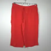 Eileen Fisher Wide Leg Pants Women's Plus Size 3X Pink Orange Cropped