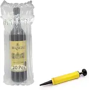 MengBas 20 Pcs Wine Bottle Protector Bags, Inflatable Air Filled Packaging Bags, Clear Plastic, Perfect for Shipping Fragile Items, Includes Free Pump