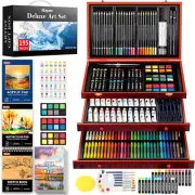 Ibayam Deluxe Art Set, 195-Pack Artist Gift Box, Arts and Crafts Drawing