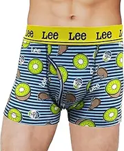 [Lee] Men's Boxer Briefs, Open Front, Short, Kiwi Pattern B, L