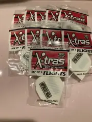 Dart World Pentathlon THICK Dimplex WhiteSTANDARD Dart Flight 10 sets of 3 Each