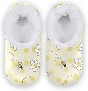 [Caihoyu] House Slippers for Kids Coral Fleece Anti-Slip Rubber Sole Lightweight House Slipper Socks Bedroom Home Office Travel Yoga