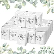 Spiareal Wedding Facial Tissues Items for Welcome Bags Pocket Mini Travel Size Favors Guests 3 Ply Tissue Packs Party Ceremony Graduation (Heart Style, 50 Pcs)