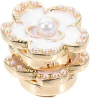 [ANDRESLAD] 2pcs Floral Cufflinks for Women Men Alloy Button Clip Jewelry for Diy Decorative Shirt Accessories