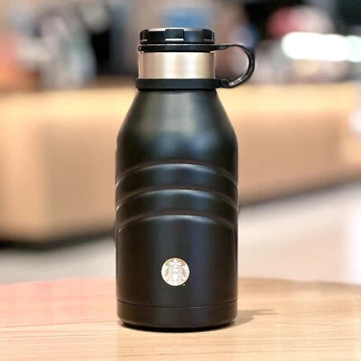New 2023 China Starbucks x Thermos Coffee Treasure 33oz Black Gold SS Vacuum Cup