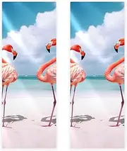 Hand Towels for Bathroom,Gym Towels for Working Out,Sports Towel,Flamingos Sand Beach Summer,2-Pc