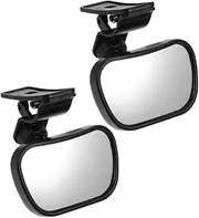 Generic 2pcs Wide Angle Backseat Observation Mirror with Adjustable Rotation Shatterproof High Clarity for Safety and Easy Monitoring