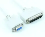 6ft Serial NULL-MODEM DB25 Male to DB9 Female Cable