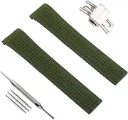 [JETHENG] Rubber Replacement Watch Band for Patek Philippe 5164 5167R, Black