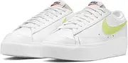 [Nike] Blazer Low Platform DJ0292-100 Womens Casual Shoes (Medium, White/Light Lemon Twist/White, Numeric_10)