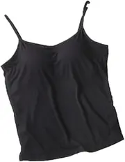 [Hamthuit] Women Tank-Top with Chest Pad Stretchable Push Up Tops Camisoles Tube Vest Sleeveless Casual Vest