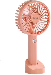 Mini Portable Hand-held Desk Fan Cooling Cooler USB Air Rechargeable 3 Speed (Orange)