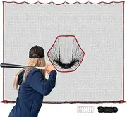 Golf Hitting Net, 10x10Ft Sports Netting, Heavy Duty Training Aid, Practice Ball Barrier for Golfers, Backyard Driving, Chipping, Swing, Outdoor Golf Equipment, Sturdy and