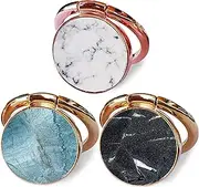3-Pack Cell Phone Ring Holder with 360° Rotation, Metal Ring Grip Holder for Magnetic Car Mount Compatible with iPhone 11 Pro Max/X/XR/SE 2020 and Other Smartphones Finger Kickstand (Marble)