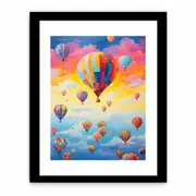Hot Balloons Modern Art Framed print Art Poster