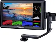 FEELWORLD FW568 5.5 inch DSLR Camera Field Monitor Video Peaking Focus Assist Small Full HD 1920x1080 IPS with 4K HDMI 8.4V DC Input Output Include Tilt Arm