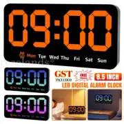 LED Digital Clock 8.5 Inch Large Display LED Alarm Clock w/Date Week Temperature