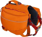 RUFFWEAR Approach Pack Dog Backpack Carrier with Built-in Harness and Pockets, Portable Pet Hiking and Camping Accessories with 2 Leash Attachment Points, Campfire Orange (Small)