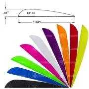 AAE EP40 Plasti-Fletch Elite 3.8" Archery Arrow Fletching Vanes