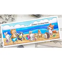 在飛比找蝦皮購物優惠-海灘游泳 熊挖沙 可愛動物 小熊 兔子 透明印章