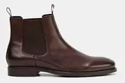 Julius Marlow Longreach Leather Chelsea Boots Shoes in Mocha - UK 8.5